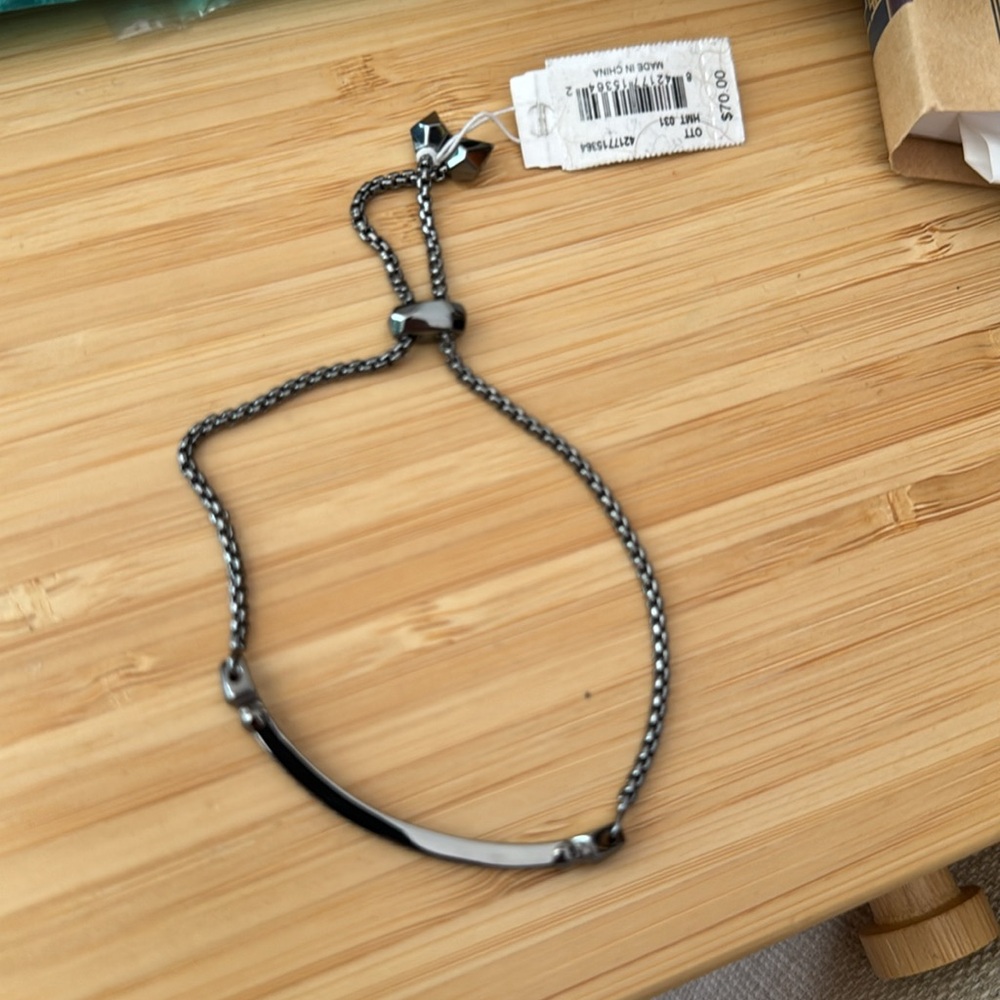 Kendra Scott Ott Hematite Adjustable Bracelet - Picture 3 of 4